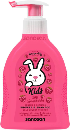 sanosan shower&shampoo 2in1 raspberry 400 ml