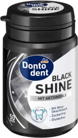 صورة لبان الفحم DM BLACK SHINE GUM - Dontodent - 1G (50 x 1G) لتجربة مضغ لا تُنسى!