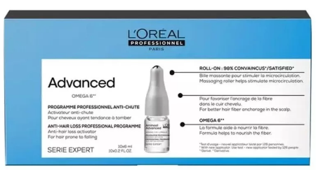 L'Oréal Professionnel Aminexil Advanced Anti-Hair Loss Activator Treatment for Fuller Hair, ١٠ x 6 ml